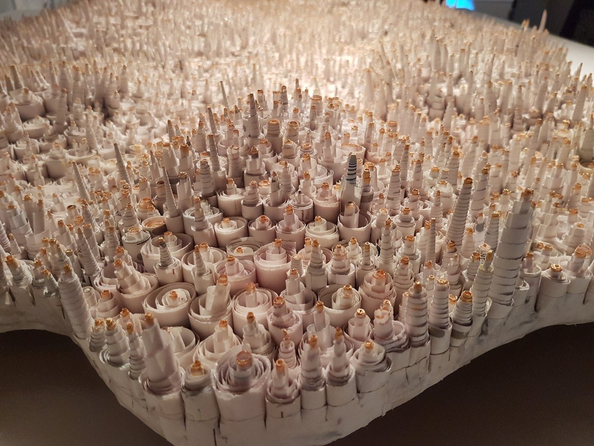 Hidden Land Paper Art piece by Dana Bloom